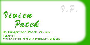 vivien patek business card